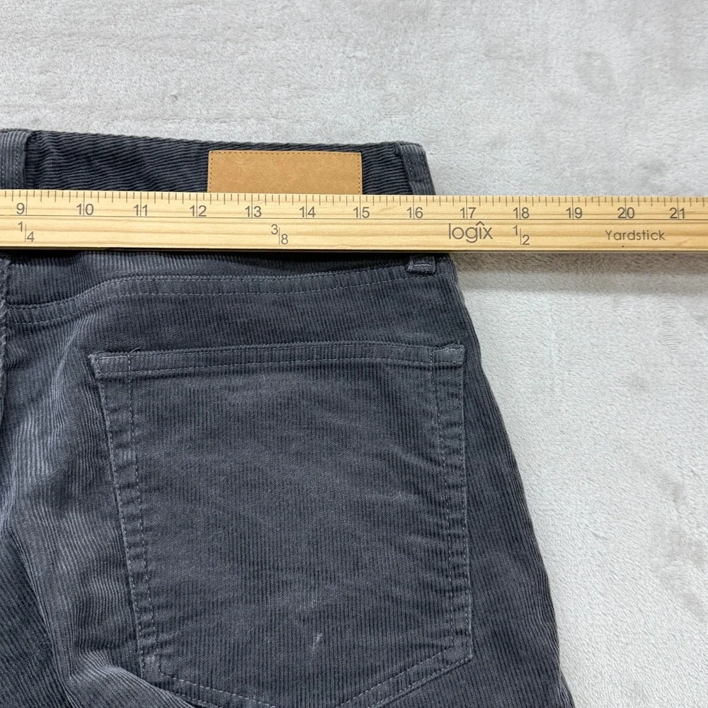 Bonobos Corduroy Pants Mens 30x30 Dark Grey Slim Fit 5-Pocket Preppy Casual Work